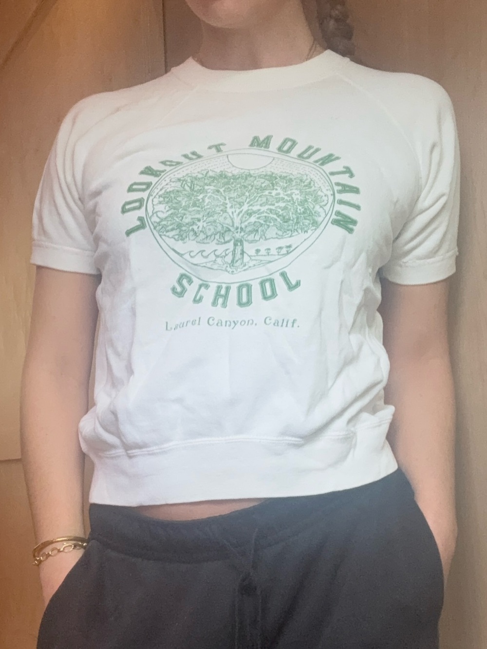 Vintage Laurel Canyon Lookout Mountain School short sleeve sweatshirt